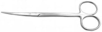 Pair of surgical scissors on a white background