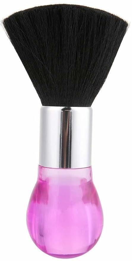 Professional Salon Duster Brush – Soft Neck & Hair Cleaning Brush (Pink / Blue)