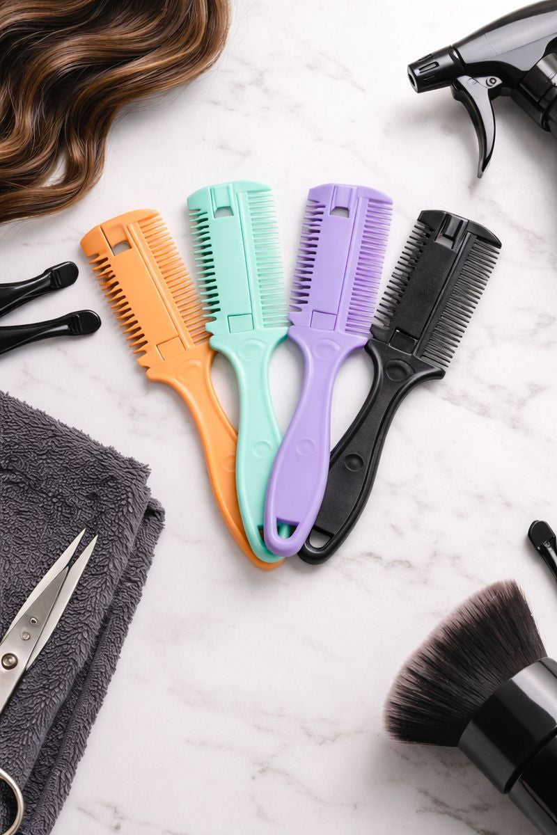 Professional Hair Razor Comb – Salon Thinning & Styling Tool (Color May Vary)