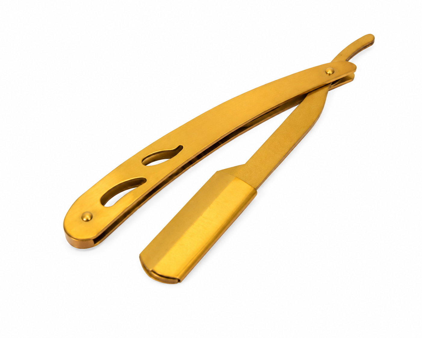 Golden Professional Straight Razor Ustra for Men | Elegant Barber Shaving Razor | Reusable Folding Beard Shaper & Salon Grooming Tool