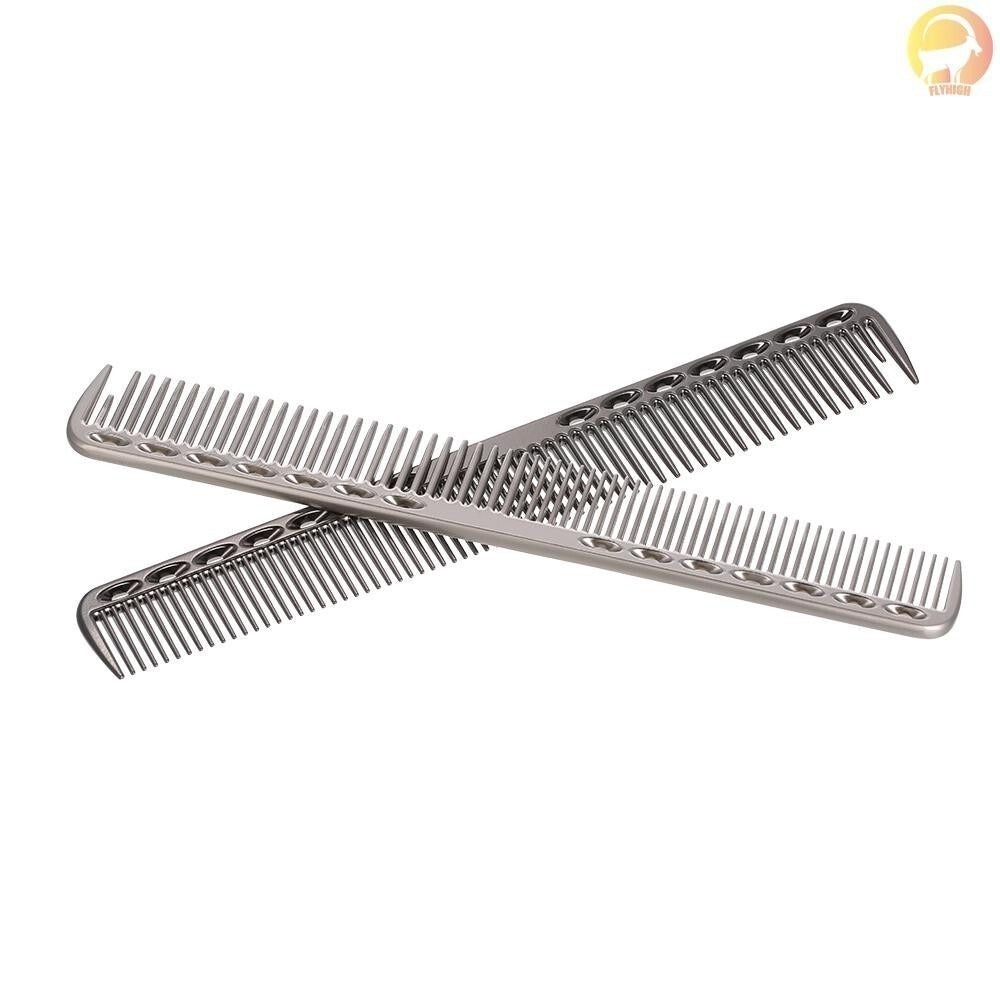 Premium Stainless Steel Hair Cutting Comb | Professional Metal Barber & Salon Comb | Anti-Static Heat Resistant