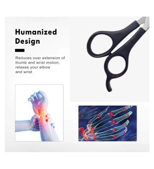 Scissors withไบบๆงๅ่ฎพ่ฎก text and anatomical illustrations of hand and wrist movement on a white background