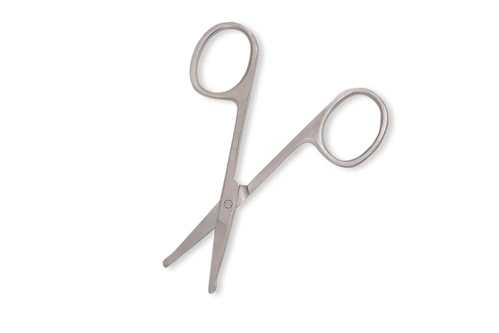 4 Inch Curved Nose Scissors Stainless Steel Nose Hair & Toenail Trimming Scissors for Men & Women
