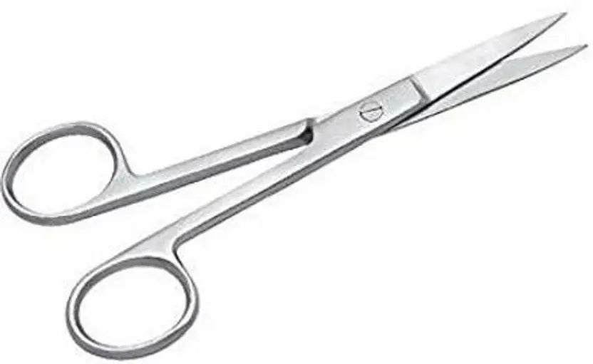 6" Precision Stainless Steel Scissors – Blunt Tip, Straight & Curved, Professional Tools