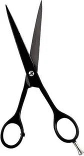 Black scissors on a white background