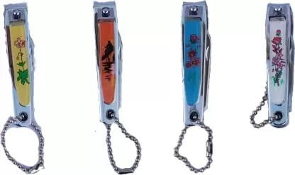 Pack of 4 Stainless Steel Nail Cutters | Sharp Precision Nail Clippers for Fingernails & Toenails