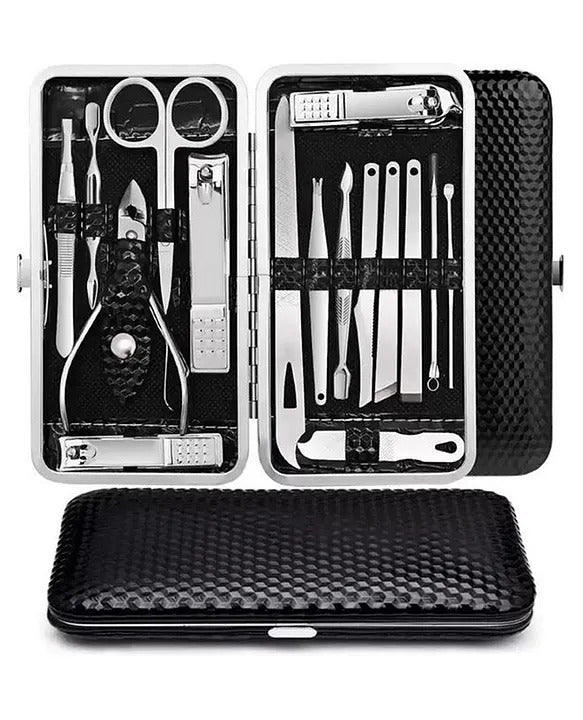 16-Piece Professional Pedicure Manicure Set - Stainless Steel Nail Care Tools Kit
