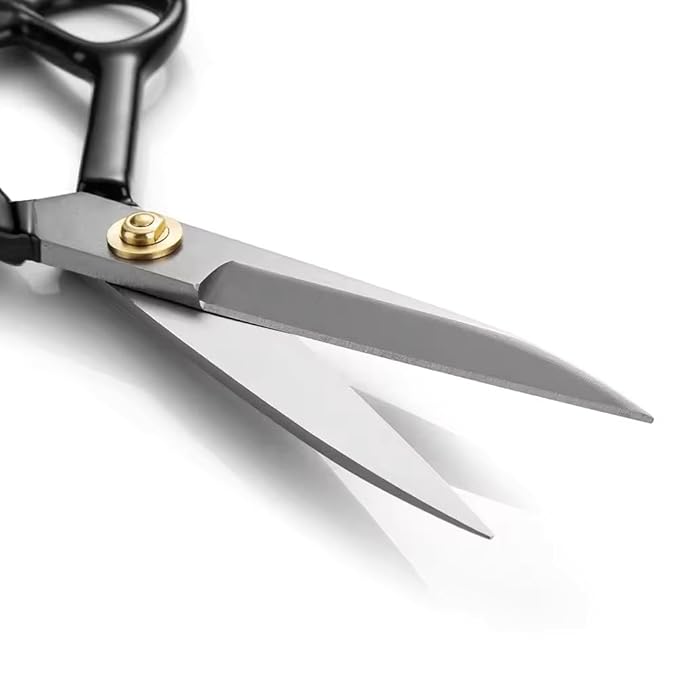 Professional Silver Tailoring Scissors – 11″ Heavy Duty Fabric Cutting Scissor for Tailors & Designers