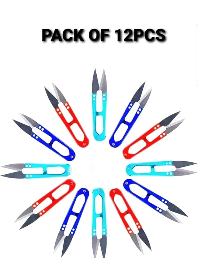 thread cutter sewing snips with sharp stainless steel blades for tailoring, embroidery, quilting, yarn trimming and fabric thread cutting.