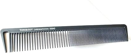 TONI & GUY Professional Carbon Antistatic Comb (Black) (Pack of 4)