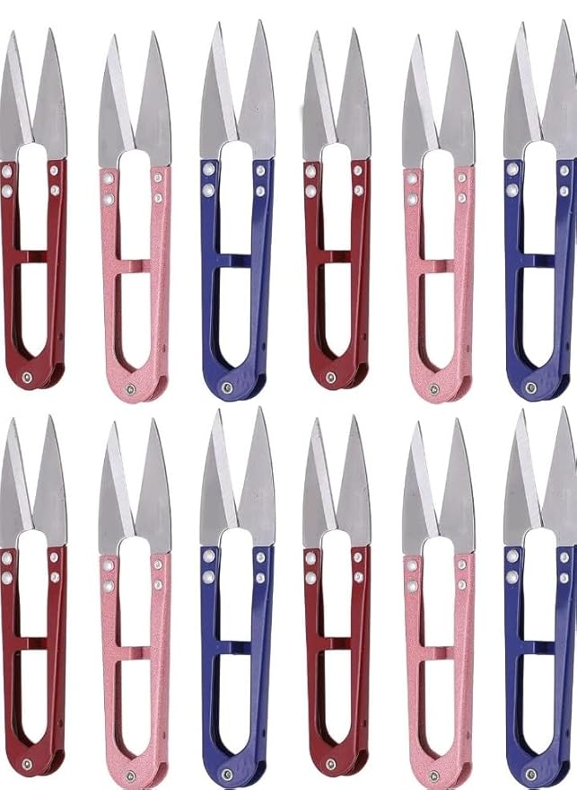 Jumbo Thread Cutter Sewing Snips – Sharp Stainless Steel Thread Clippers for Tailoring, Embroidery & Fabric Cutting Pack of 12