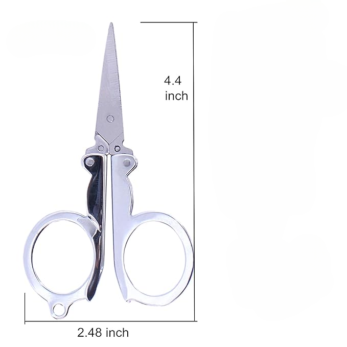Stainless Steel Folding Portable Travel Scissors – Foldable Cutter for Paper, String, Craft & Daily Use