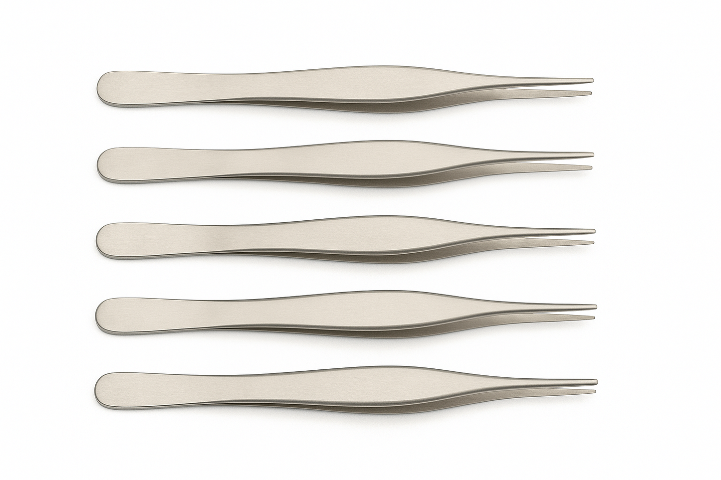 DHANISHKA Serrated Precision Forceps 6 Inch – Stainless Steel (Pack of 5)