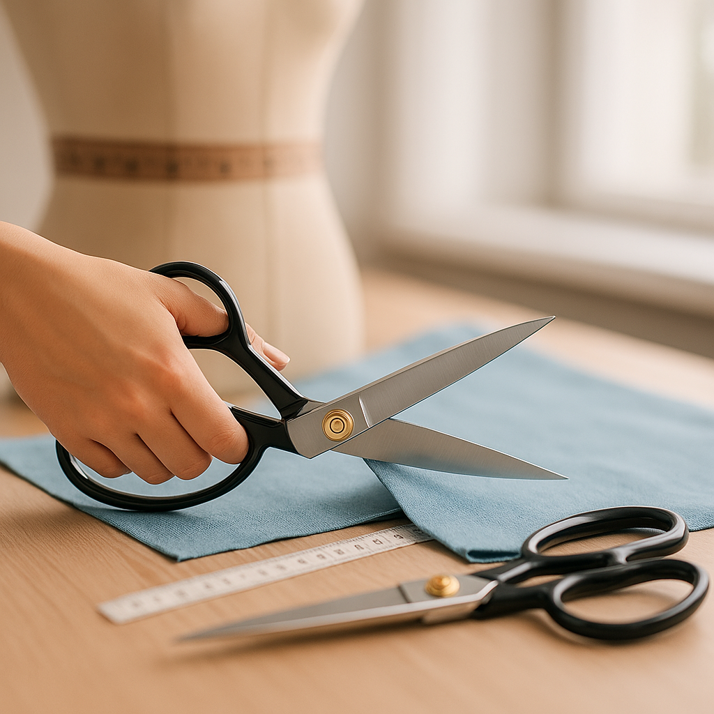 Professional Silver Tailoring Scissors – 10″ Heavy Duty Fabric Cutting Scissor for Tailors & Designers