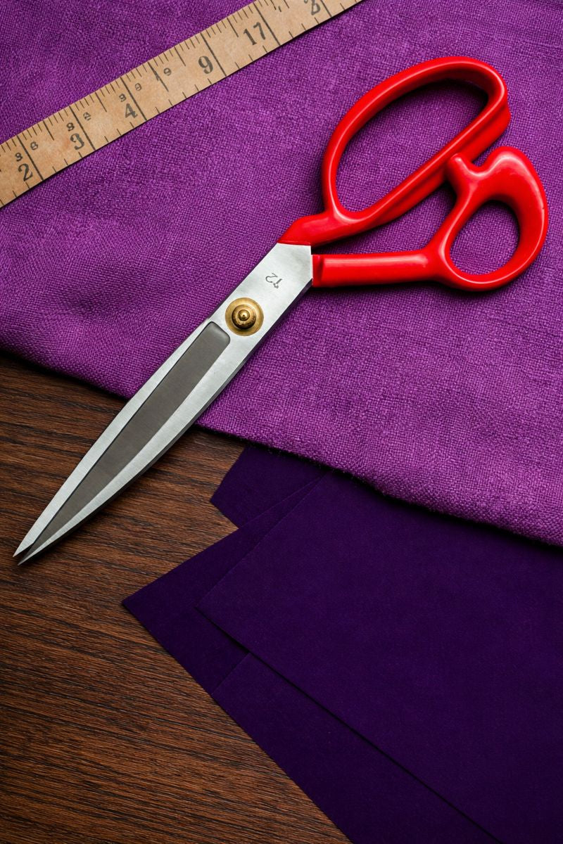 Professional Grooving Tailor Scissors 12 Inch – Heavy Duty Fabric & Leather Cutting Shears with Ergonomic Grip