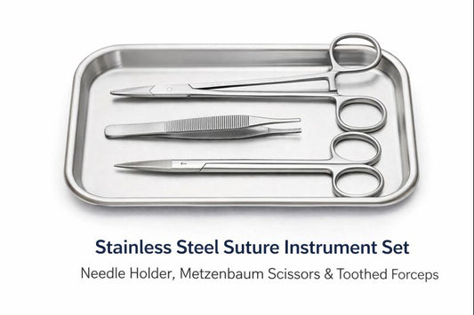 Stainless Steel Precision Tool Set 7 Inch – Scissors, Forceps & Holding Tool | Professional Combo