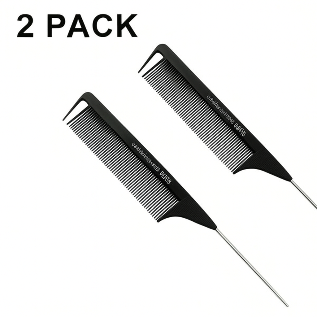 Professional Rat Tail Comb Set – Fine Tooth Sectioning Comb (2 Pack / 4 Pack)