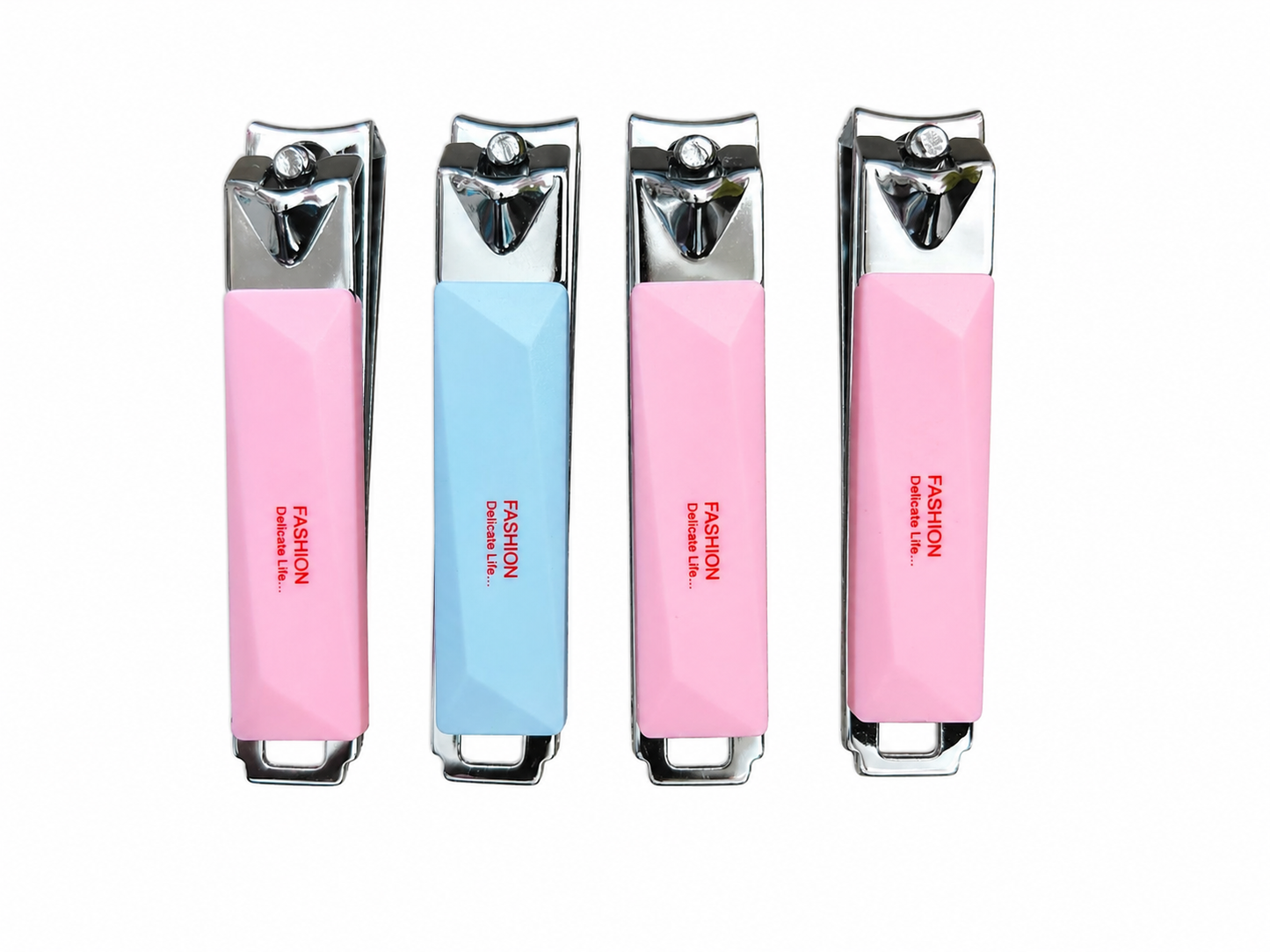 Set of 4 Premium Nail Clippers with Stylish Protective Cover – Sharp Stainless Steel Nail Cutter for Manicure & Pedicure – Durable, Ergonomic Design for Men & Women
