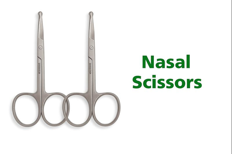 4 Inch Curved Nose Scissors Stainless Steel Nose Hair & Toenail Trimming Scissors for Men & Women