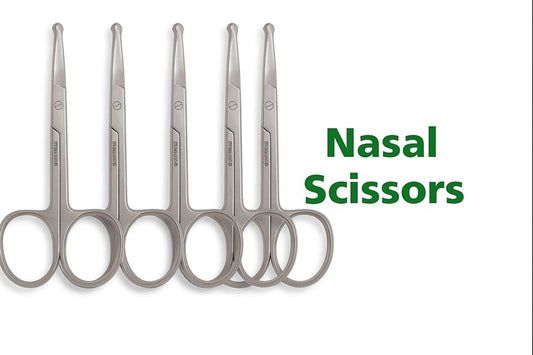 Nasal Hair Cutting Scissors 4 Inch – Stainless Steel Rounded Tip for Safe Grooming