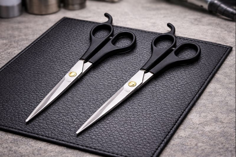 6.5 Inch Professional Hair Cutting Scissors – Stainless Steel Salon Shears (Black) | Dhanishka