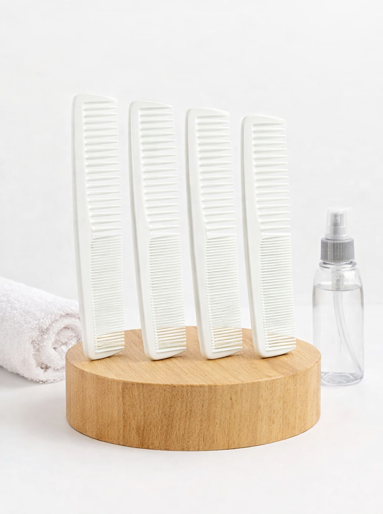 DHANISHKA Premium White Designer Grooming Comb 7 Inch | Professional Salon & Styling Comb