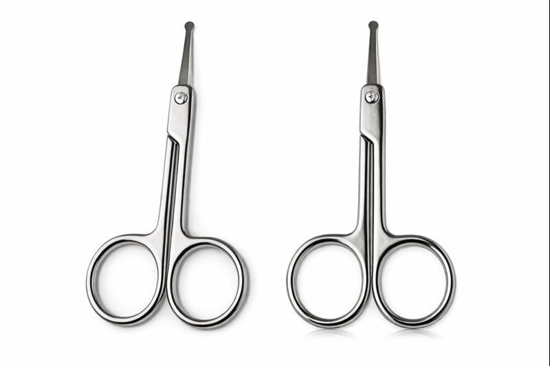 Safety Cut Nose Hair Scissors Combo – Stainless Steel Rounded Tip Grooming Scissors (Pack of 2)