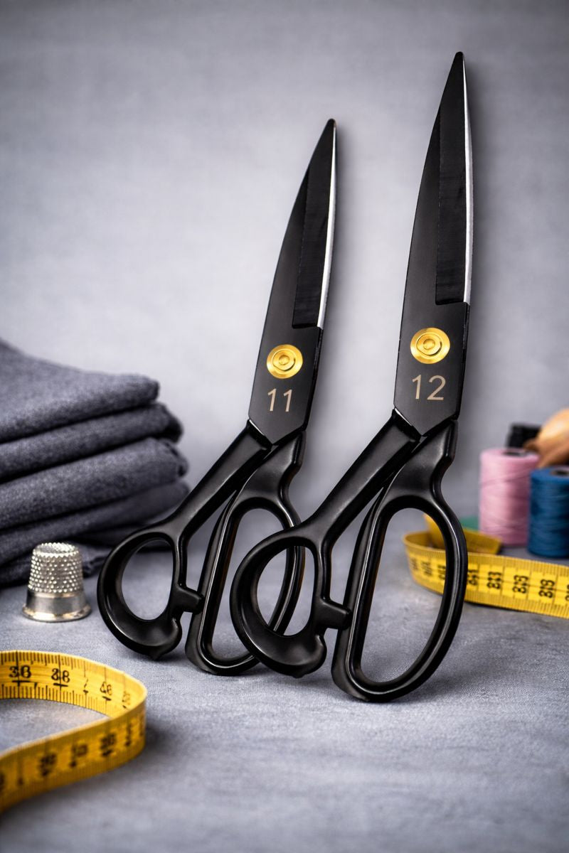 Extra-Large Fabric Cutting Scissors Set (11″ & 12″) – Professional Grade