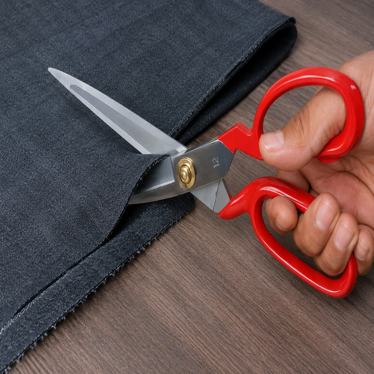 Heavy Duty Fabric Shears for Leather Denim and Canvas Cutting