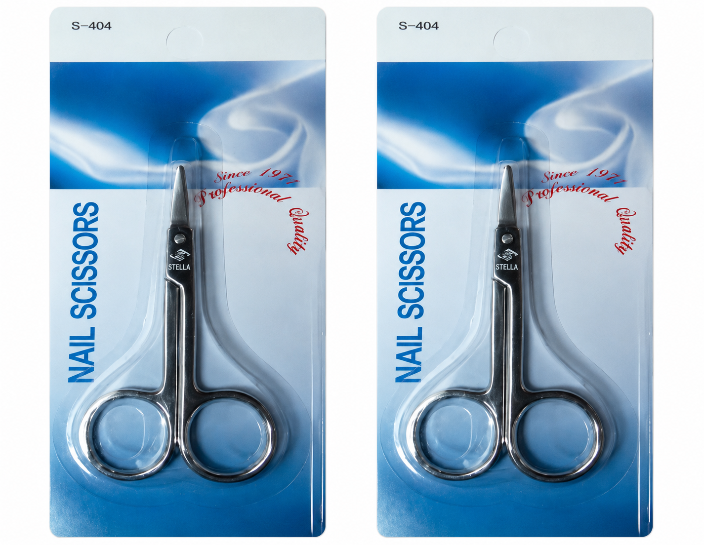 Professional Imported Nail Scissors Pack of 2 – Stainless Steel Precision Grooming Scissors for Manicure, Nail Cutting & Personal Care