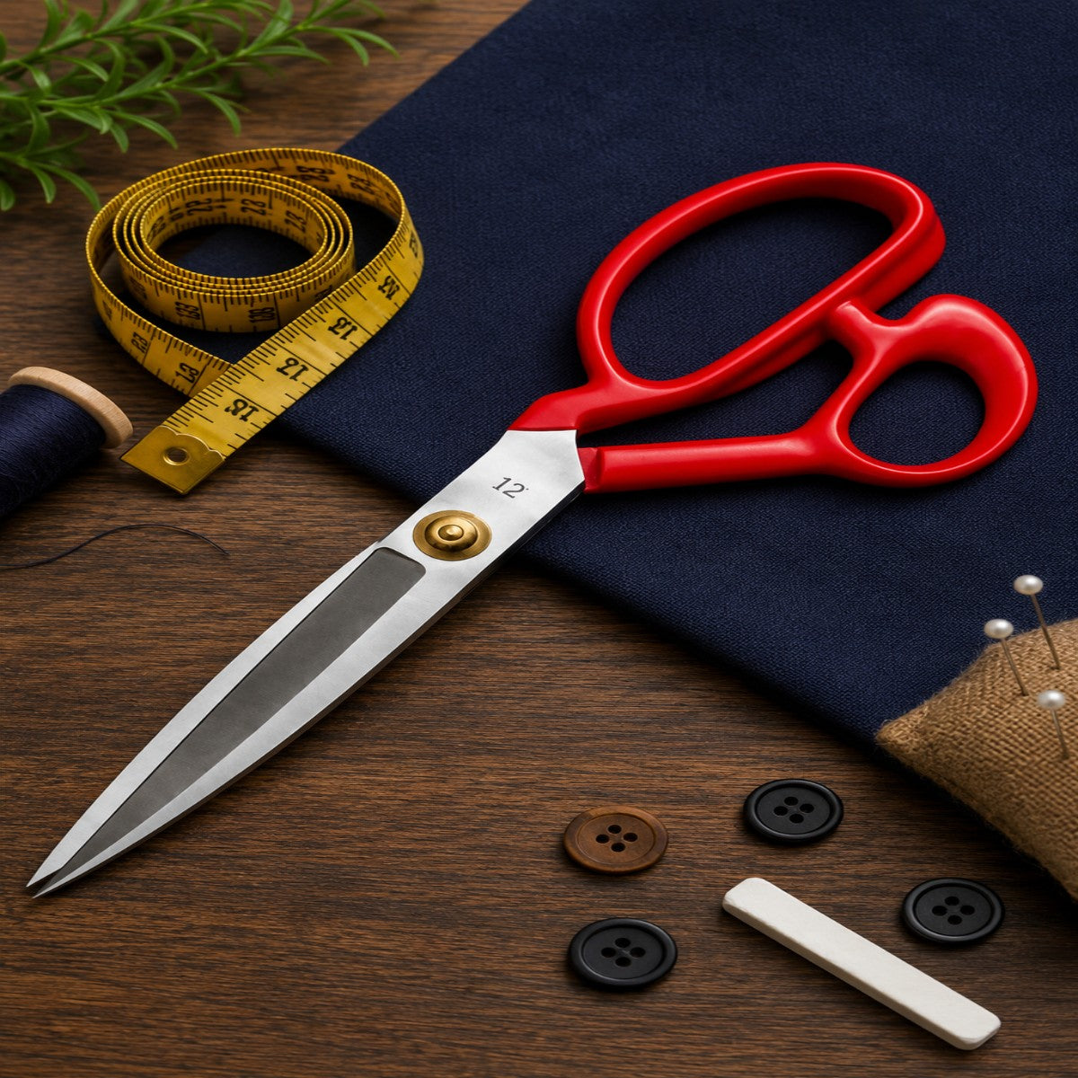 Sharp 12 Inch Tailor Scissors for Professional Sewing Work