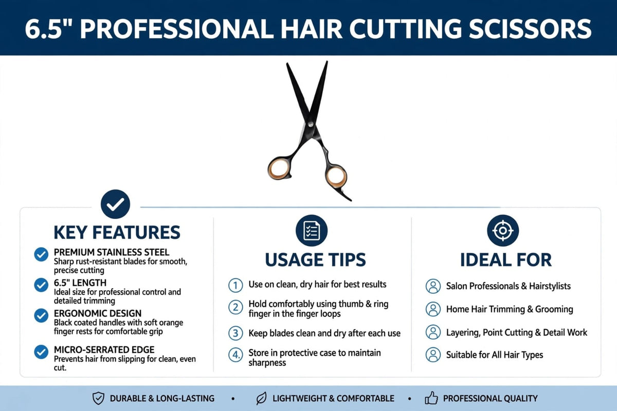 Salon Scissor 6.5 Inlch - Professional Hair Cutting Scissor |  Barber Shears