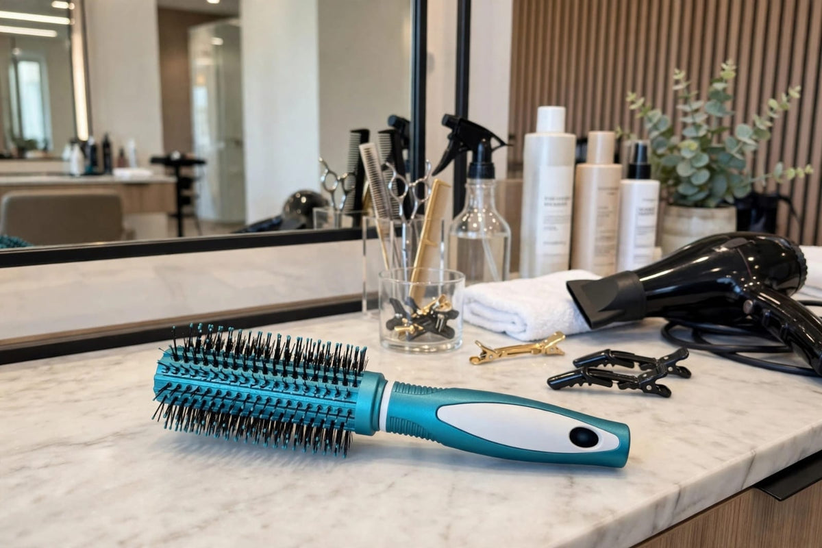 Paddle & Round Hair Brush Combo - 2 Pcs Set