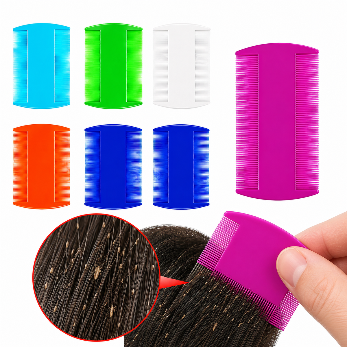 Hair Nit Removal Comb Pack of 7