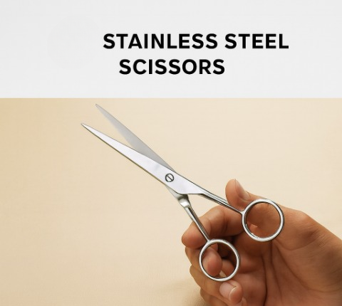 5.75" stainless steel barber scissor for professional hair cutting. Sharp blades, smooth trimming, durable design for salons, barbers, and home grooming.