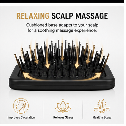 Premium Paddle Hair Brush for Women & Men | Gentle Detangling, Anti-Frizz & Anti-Static | Soft Cushion Hair Brush for Wet & Dry Hair, Curly, Straight & Thick Hair
