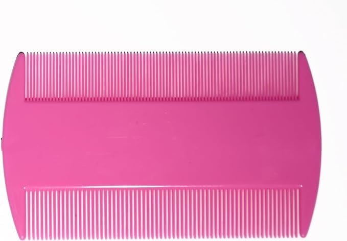 Pack of 7 Double-Sided Lice Combs | Fine Tooth Plastic Nit Comb Set for Head Lice & Nits