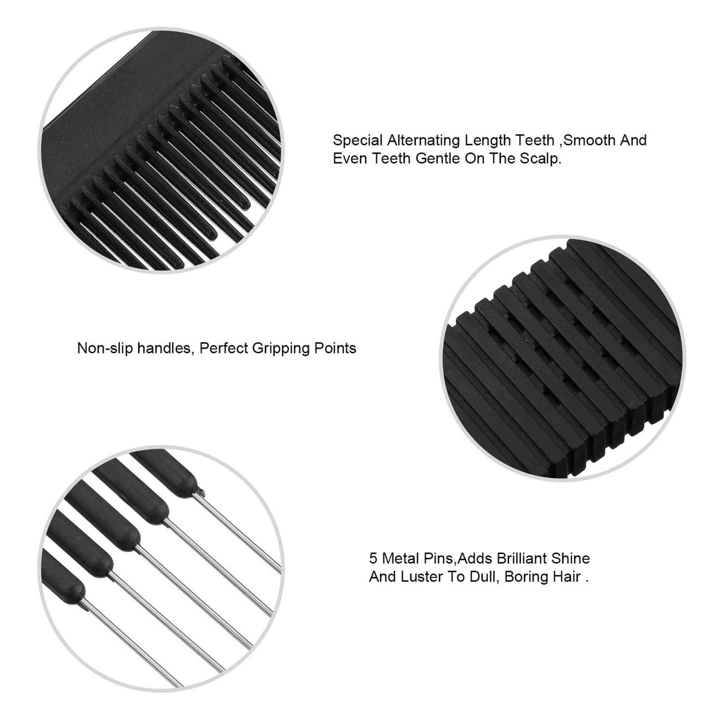 Professional Teasing Hair Comb Set | Backcombing & Volume Styling Comb
