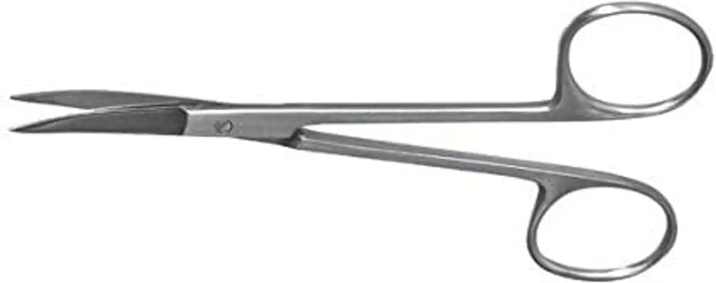 Surgical Scissor Straight & Curved – Stainless Steel Medical Operating Scissors for Surgical, Veterinary & Clinical Use (Silver)