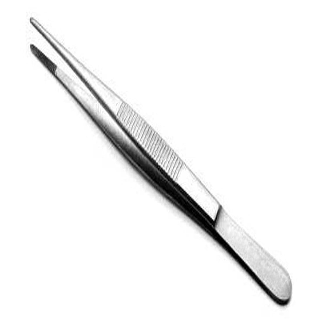 DHANISHKA Serrated Precision Forceps 6 Inch – Stainless Steel (Pack of 5)