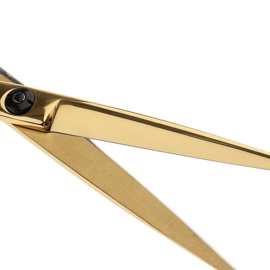 Golden Hair Cutting Scissors 6" - With Adjustable Screw