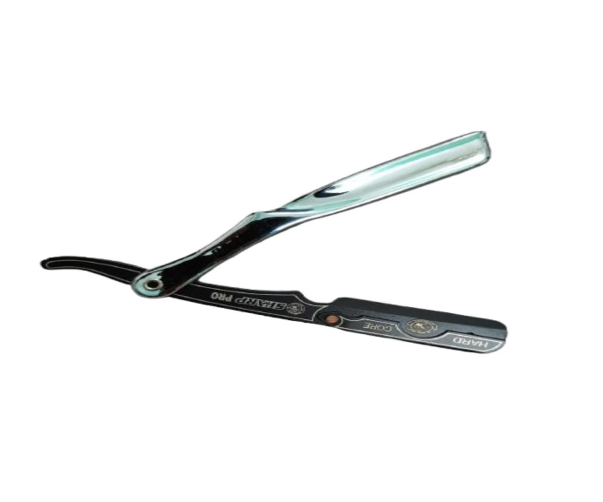 Premium Silver Straight Razor for Men | Professional Barber Shaving Razor | Precision Beard Styling & Hairline Grooming Tool