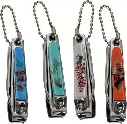Pack of 4 Stainless Steel Nail Cutters | Sharp Precision Nail Clippers for Fingernails & Toenails