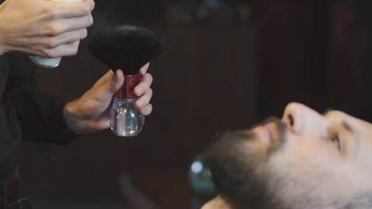 Neck Duster Brush - Professional Barber Hair Cleaning Brush | Crystal Handle