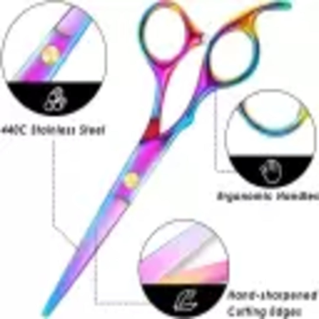 Professional Hair Cutting Scissors 6 Inch – Stainless Steel Barber Shears with Adjustable Tension Screw